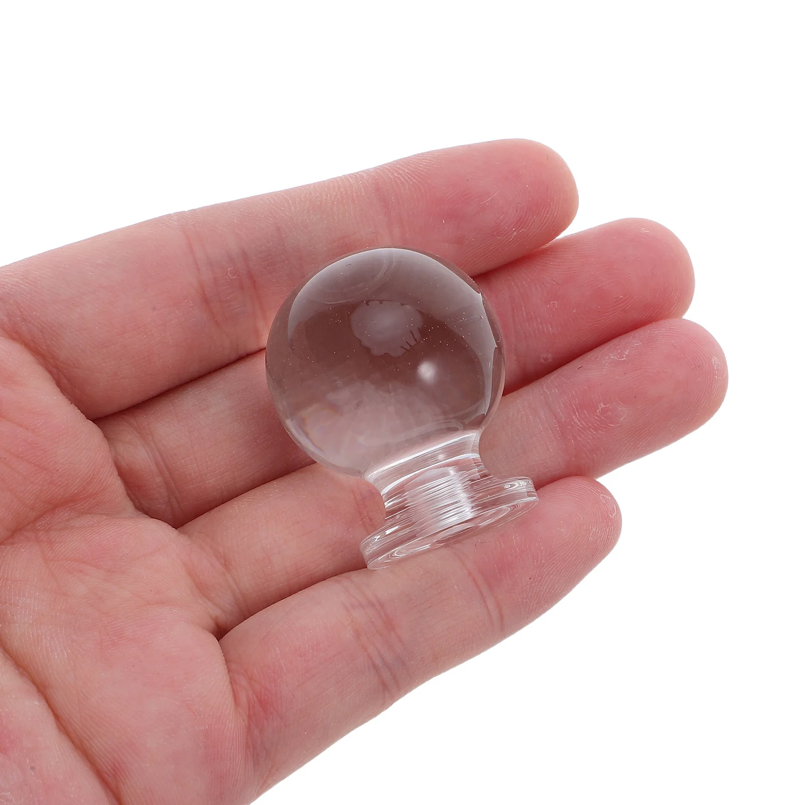 12Pcs Transparent Acrylic Round Ball Knobs Sturdy Comfortable Grip for Closet Doors Cupboard Panels Dresser Drawers