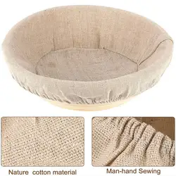 Round Rattan Bread Proofing Basket Cloth Liner Fermented Linen Cloth Cover Bread Dough Banneton Flax Cloth Cover Bag