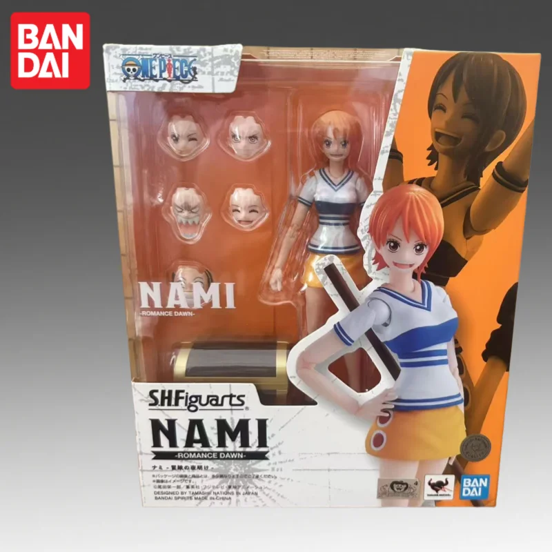 En Stock Bandai Original S H Figuarts One Piece Nami figura de acción modelo muñeca nueva en caja personajes de Anime juguetes modelo garaje