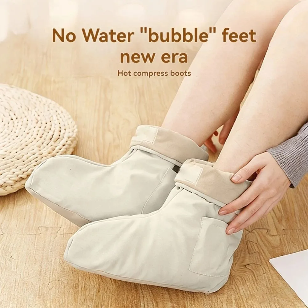 Electric Heating Heated Foot Warmer Boot Thermal Adjustable Heated Foot Sleeve Hot Compress Heated Socks Foot Warm Relief Pad