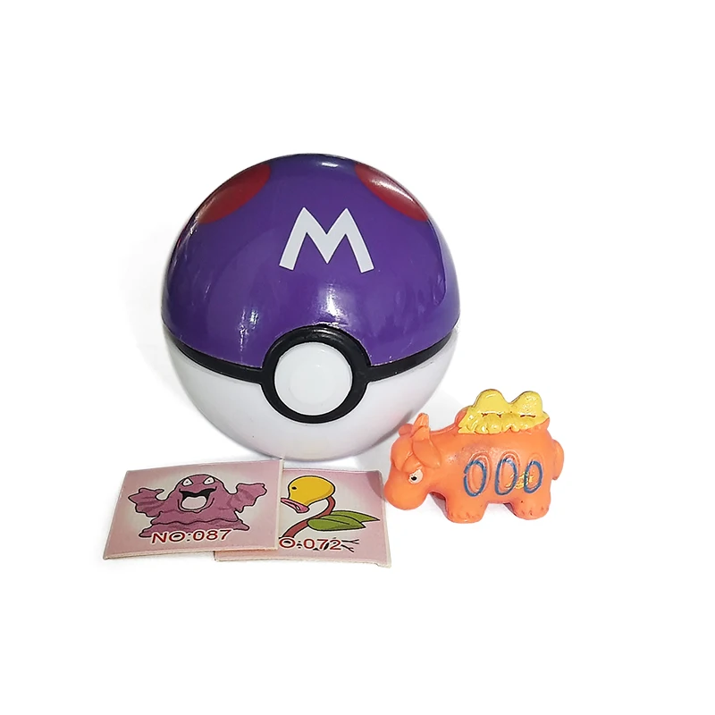 Jogo Pokémon Pikachu Action Figure para Crianças, Pokeball Ensacado, Monstro de Bolso, Modelo Genie Ball, Bonecas Anime, Presentes de Brinquedo, OPP, 12Pcs Set