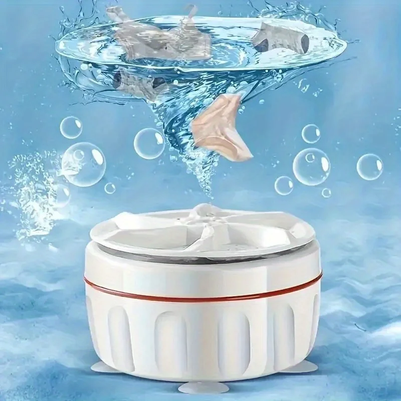Portable Washing Machine, Automatic Turbine Compact Washer for Underwear Socks, Travel Home Dorm