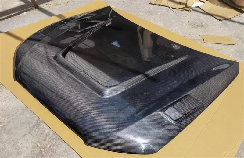 لأودي A6/A6L/S6 2012 2013 2014 2015 2016 ReaI ألياف الكربون غطاء محرك السيارة عدة