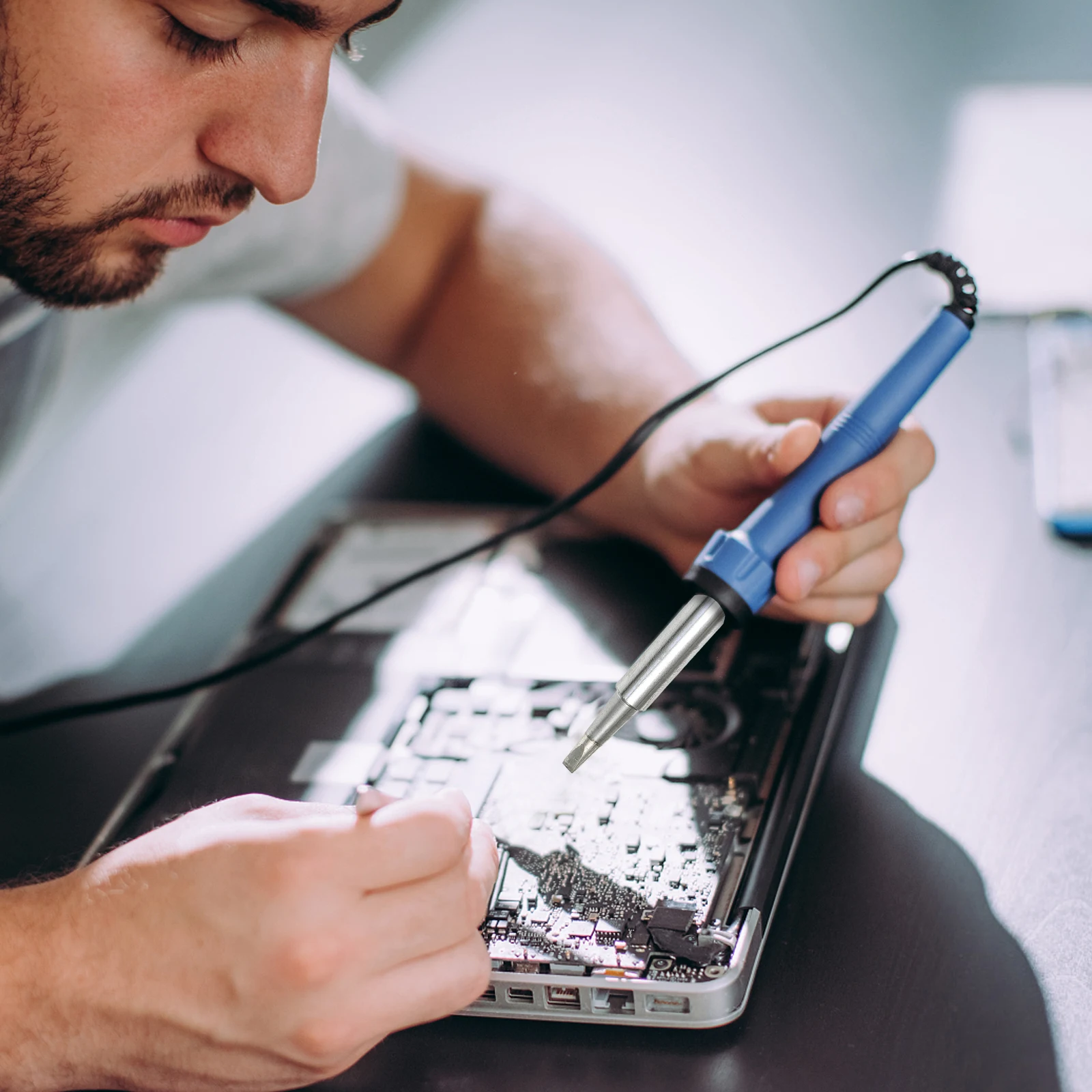 1 Zestaw Wymiennych Końcówek do Lutownicy Wielofunkcyjny Miedziany Wytrzymały Zestaw Końcówek do Lutowania do Stacji Lutowniczych