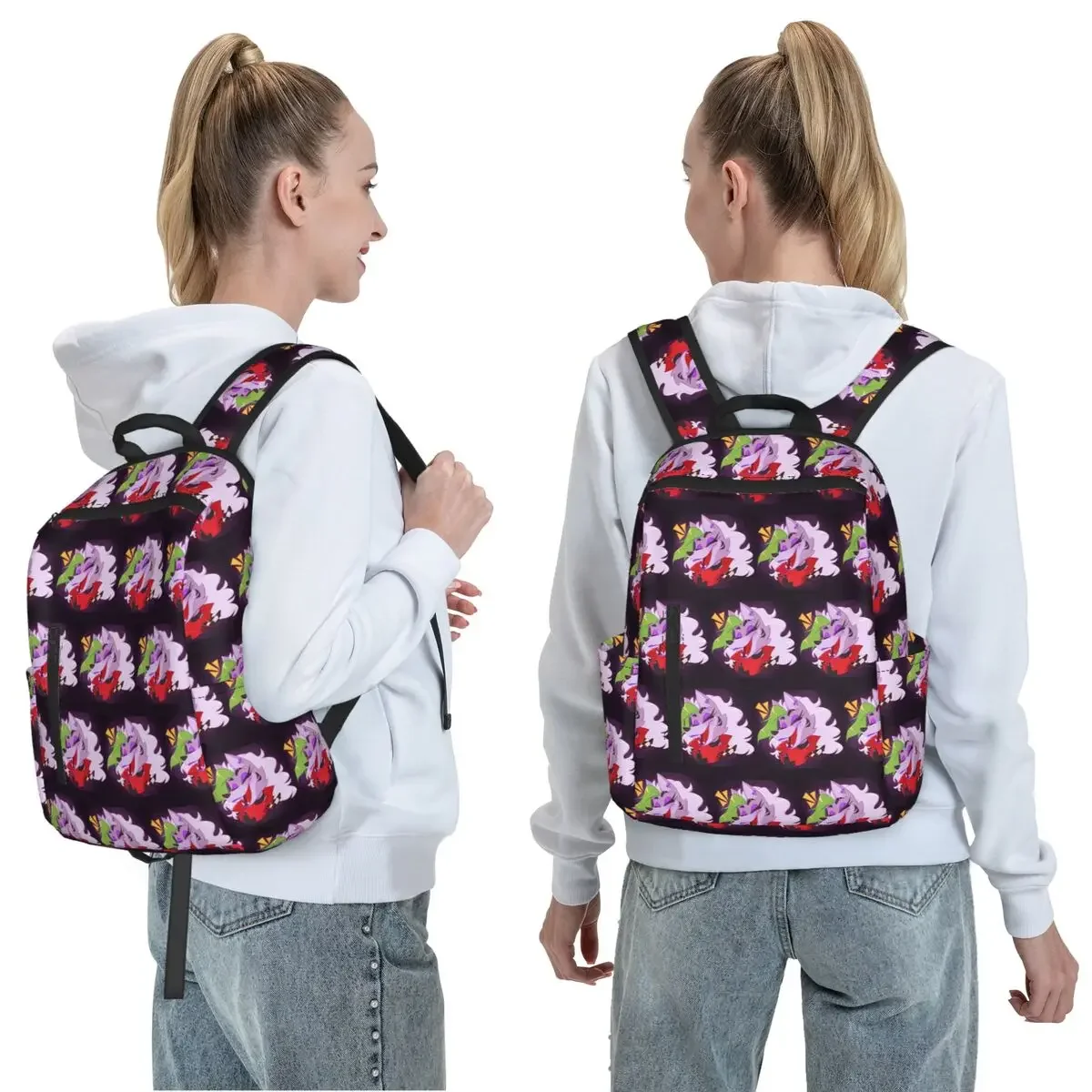 Roxanne Wolf Backpack Daypack Kids BookBag School Bag Shoulder Bags for Men Women