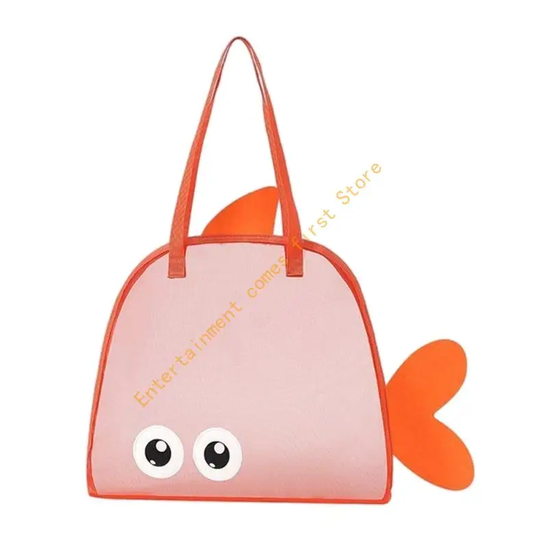 Beach Toy Bag Handheld Sand Toy Bag Beach Bag Swimming Pool Bag Cartoon Toy Collecting Bag Gift for Boys and Girls 55KD