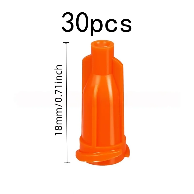 Easy Push-On Design Glue Applicator Caps, 30 pcs, Adhesive Preservation, Universal Tight Fit for Dispensing Needle Protection