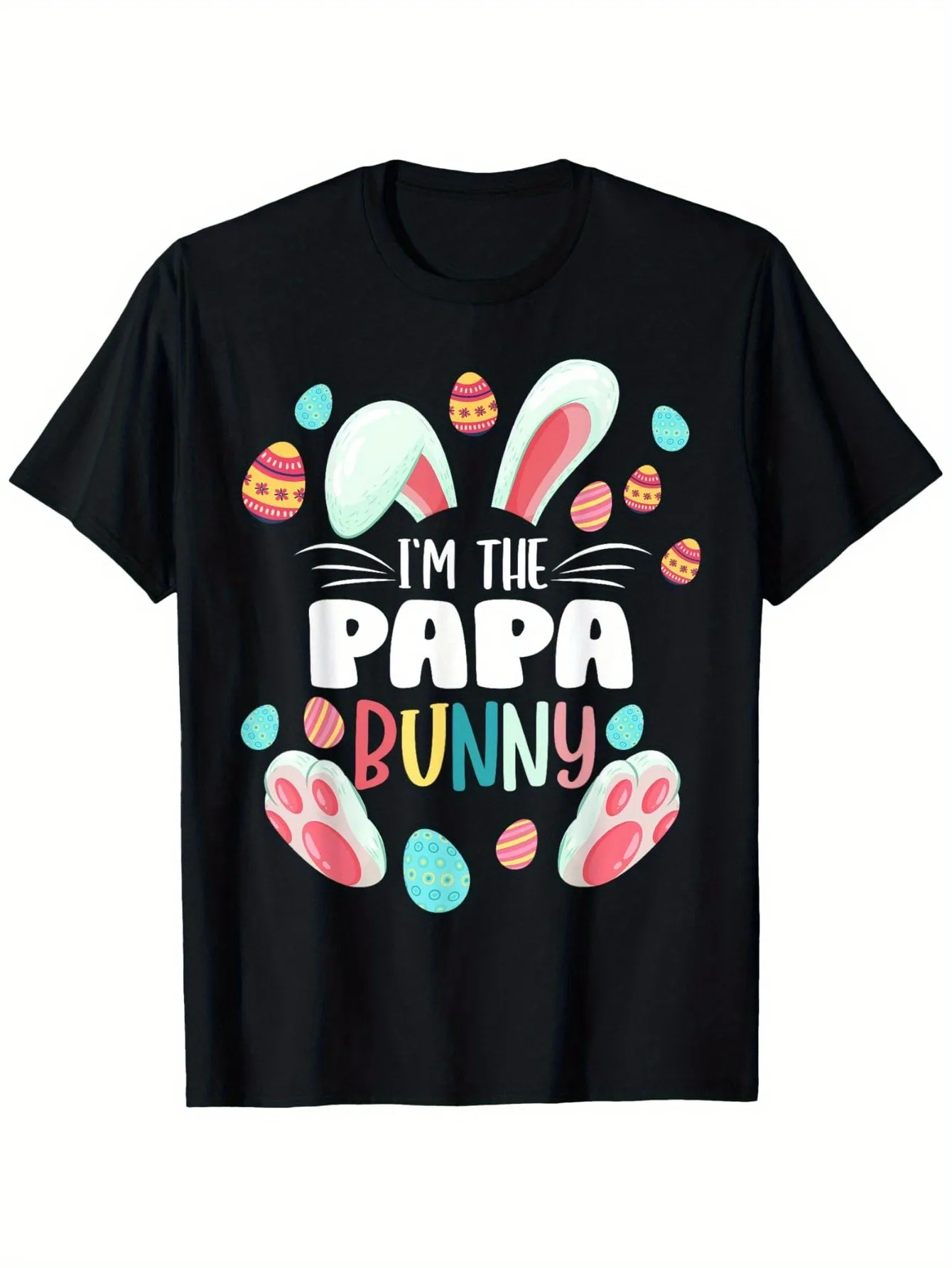 

I'M the Dad Rabbit Matching Family Easter Party T-Shirt 100% Cotton Crew Neck T-Shirt Halloween Thanksgiving Christmas Gift Men Women Family Friends Valentine's Day Gift for Boyfriend Girlfriend Sxxxl