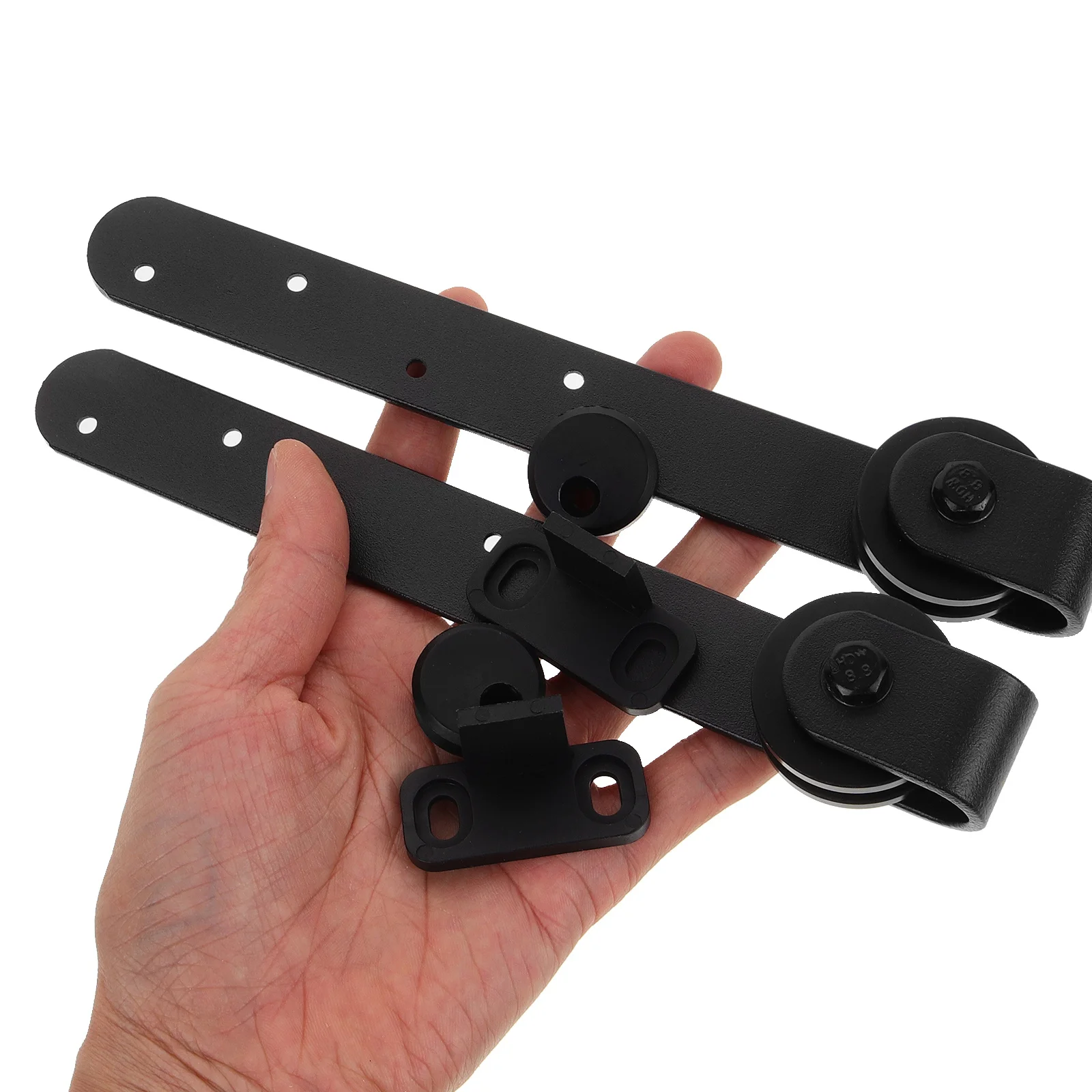 

1 set 1 Set Black Sliding Track Accessories Metal Plastic Cabinet Door Roller Guide Kit Durable Mini Barn Hardware Parts