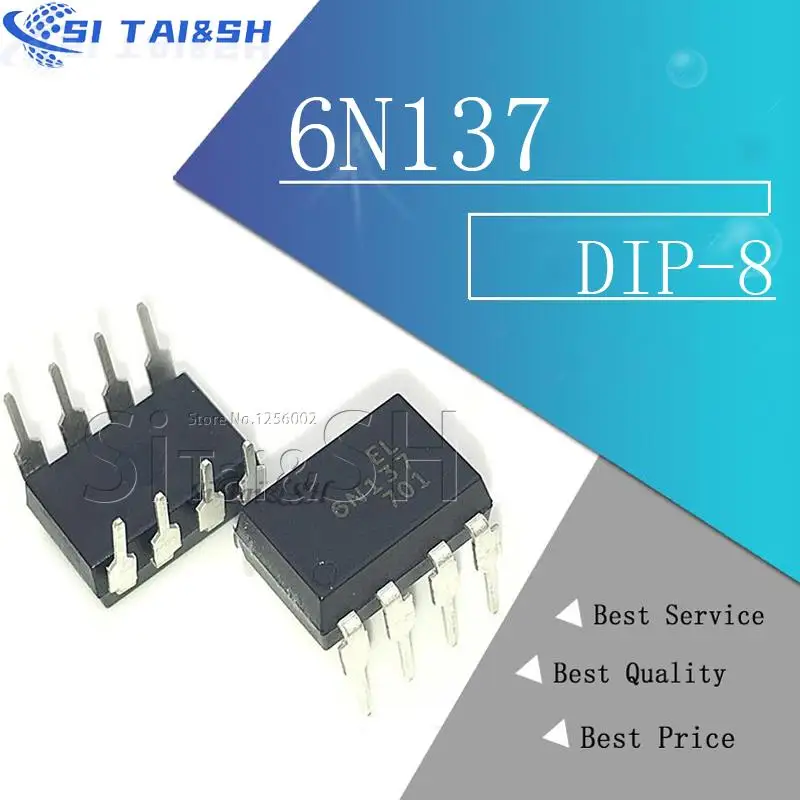 10PCS 6N137 DIP8 6N137 DIP DIP-8 new and original IC