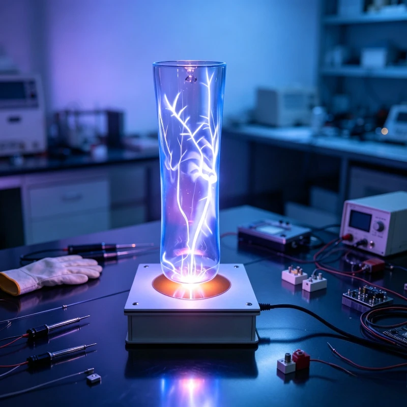 New Tesla Coil Magical Cup Lamp Stand, Vacuum Lighting Magic Prop, Creative Science Experiment Technology Toy Gift