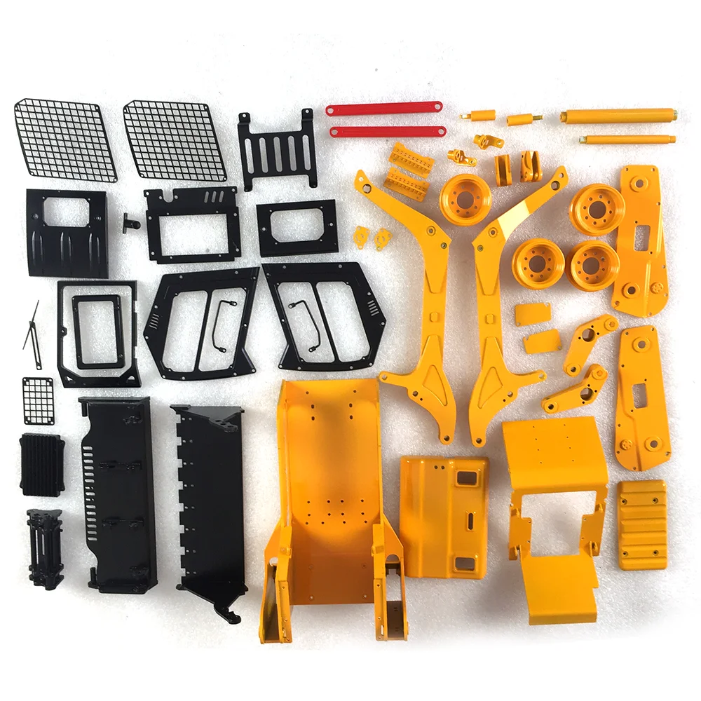 Hydraulic RC Loader LESU 1/14 Metal Aoue-LT5H Wheeled Skid-Steer Car DIY Model Sound Toys Boys Gifts Wheel Loader THZH1194-SMT4