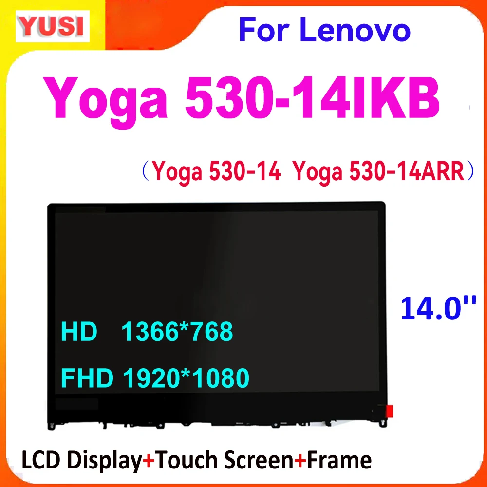 Pantalla LCD de 14,0 pulgadas para Lenovo Yoga 530-14IKB yoga 530-14 yoga 530-14ARR 530-14, montaje de digitalizador con pantalla táctil 5D10R03188
