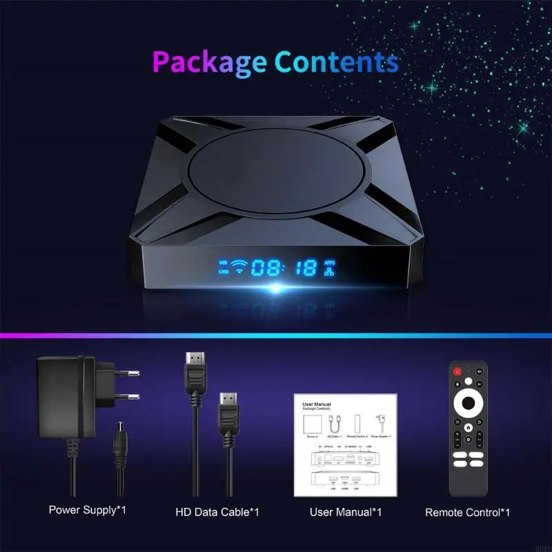 HDTV Box 2.4G Wifi Bluetooth-compatible Media Player with Remote S905X5M Networking Set Top Box Wireless Streaming H8WD