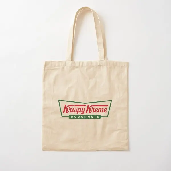 Krispy Kreme Resto dan Bakery Salin Cot tas kanvas dapat digunakan kembali desainer belanja dicetak Tote mode wanita lipat uniseks