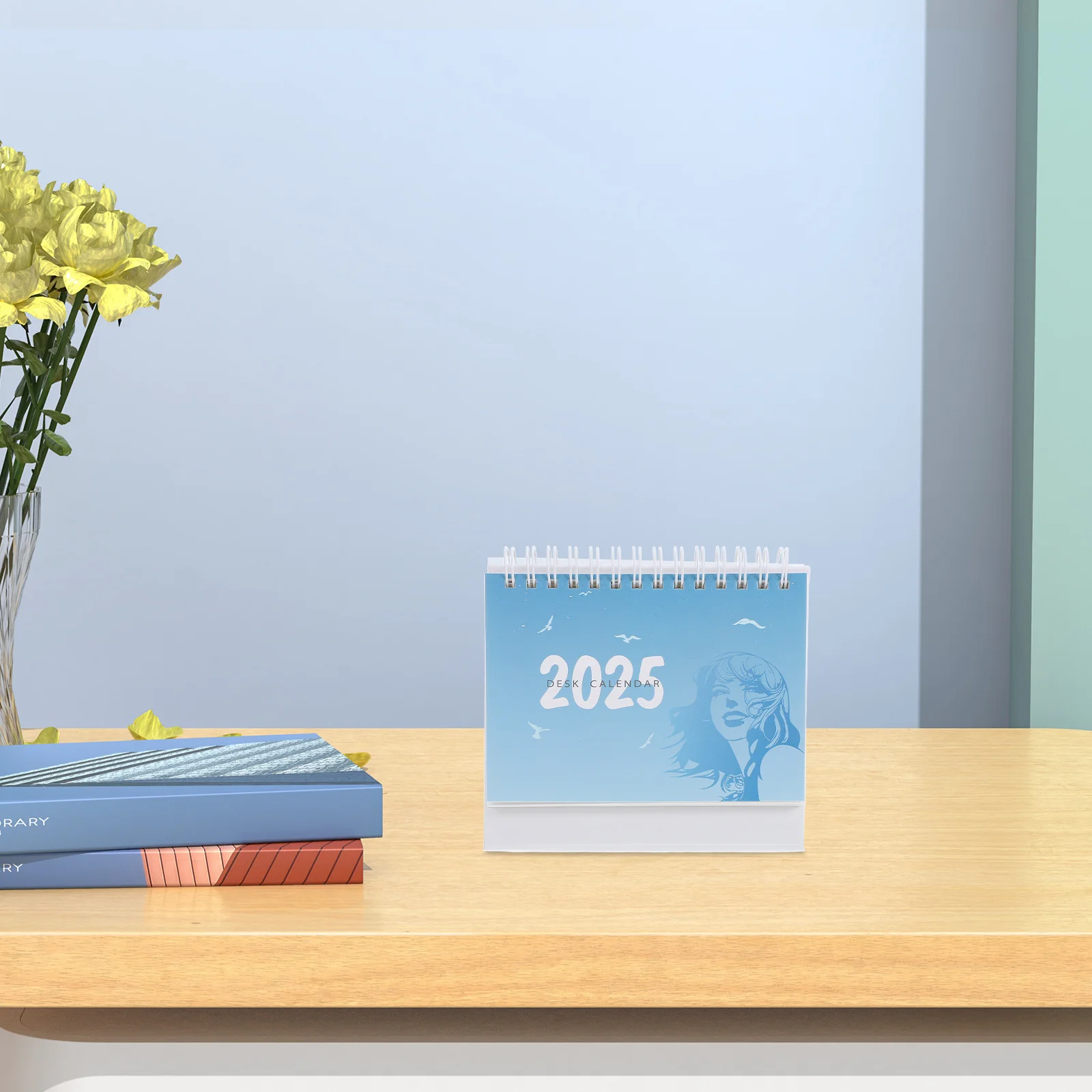 

Мини-настольный календарь 2025 года, ежедневник китайского лунного года в стиле ретро, настольный элегантный декоративный органайзер для рабочего пространства, функциональный