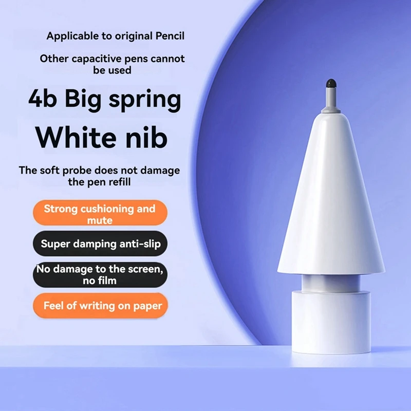 Top-For Apple Pencil Tip Upgraded Safe & Scratch-Resistant Tip Precise Control Highly Sensitive Replacement Tip