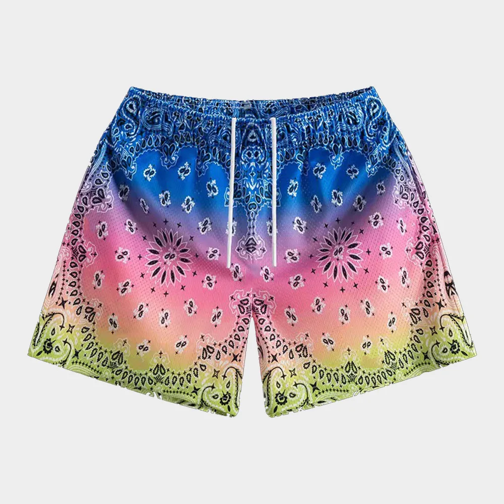 Shorts de malha de secagem rápida para homens e mulheres, calção de lazer, calça casual, esportiva, estilo americano, moda, verão