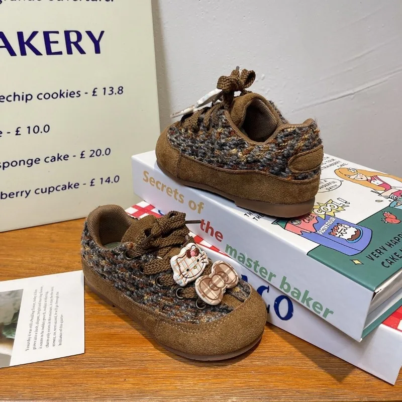 

Kawaii Hello Kitty Sanrio Children Cute Cartoon Comfortable Warm Sports Shoes Student Anti Slip Running Shoes Gift for Kids