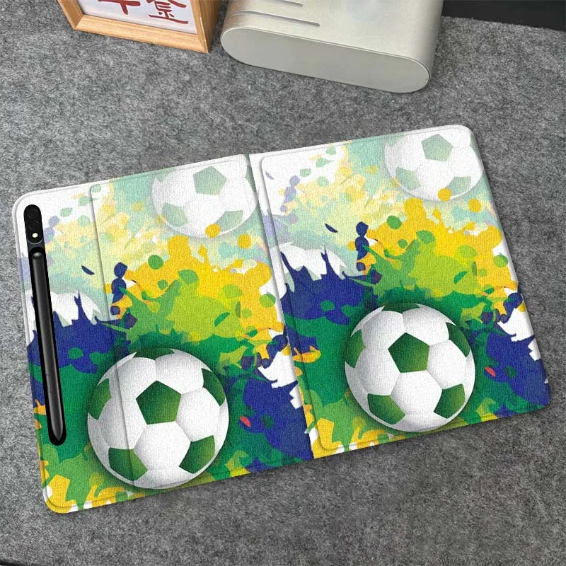 Fashionable football pattern For Samsung Galaxy Tab S6 S8 S9 S10 Lite FE 10.4 11 Inch 2022 2024 Tablet Case
