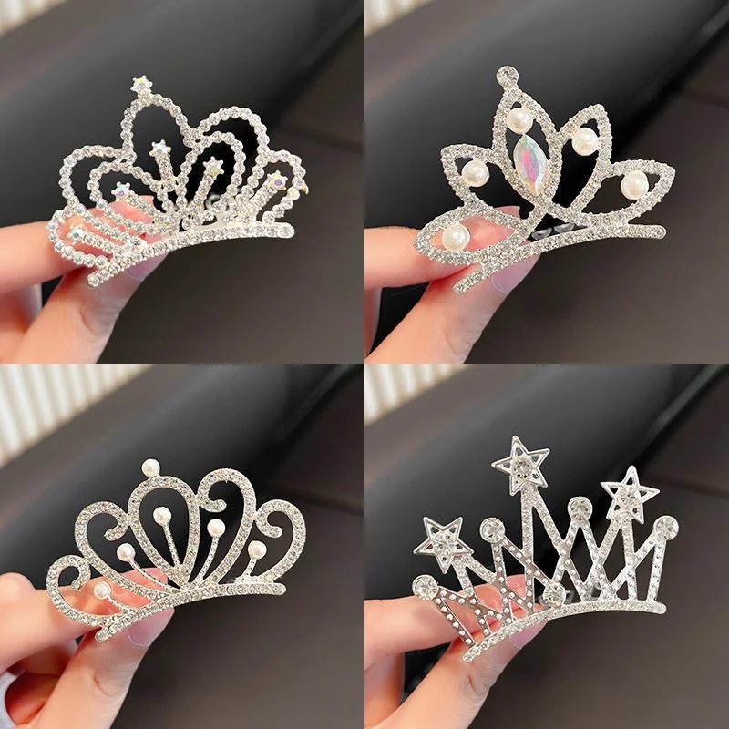 Crown Bows Pet Haircomb Crystal Pet Dog Hair Clips for Puppy Dogs Cat Yorkie Teddy Hair Grooming Pet Hair Accessories