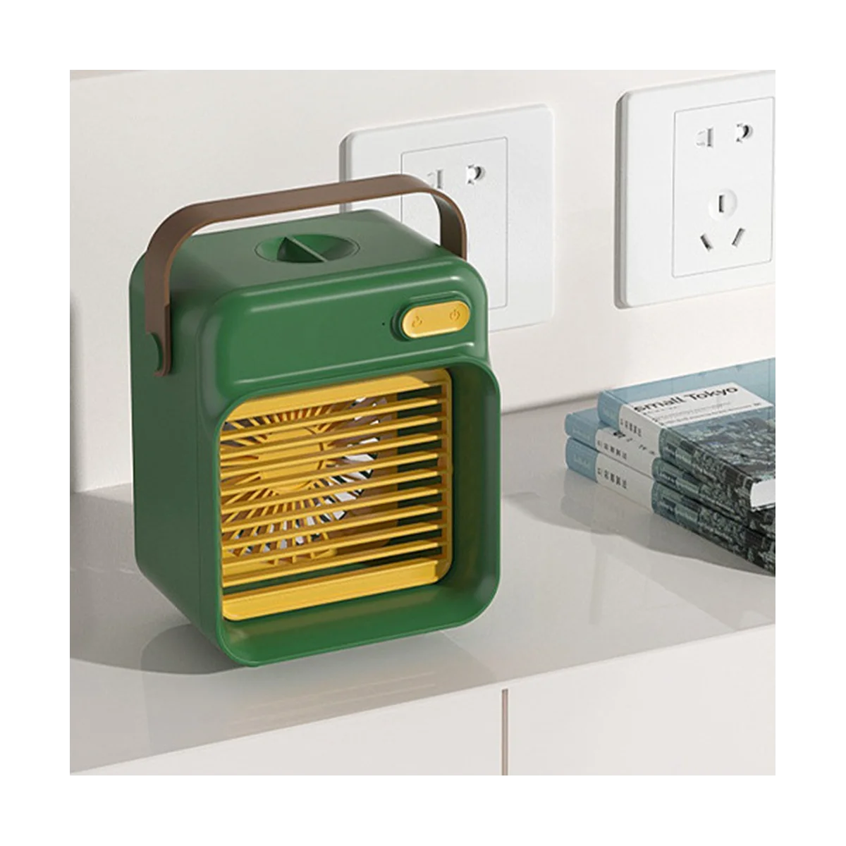 Portátil Pessoal Desktop Air Cooler, recarregável, silencioso, ventilador de mesa, escritório, quarto-C, 2400mAh
