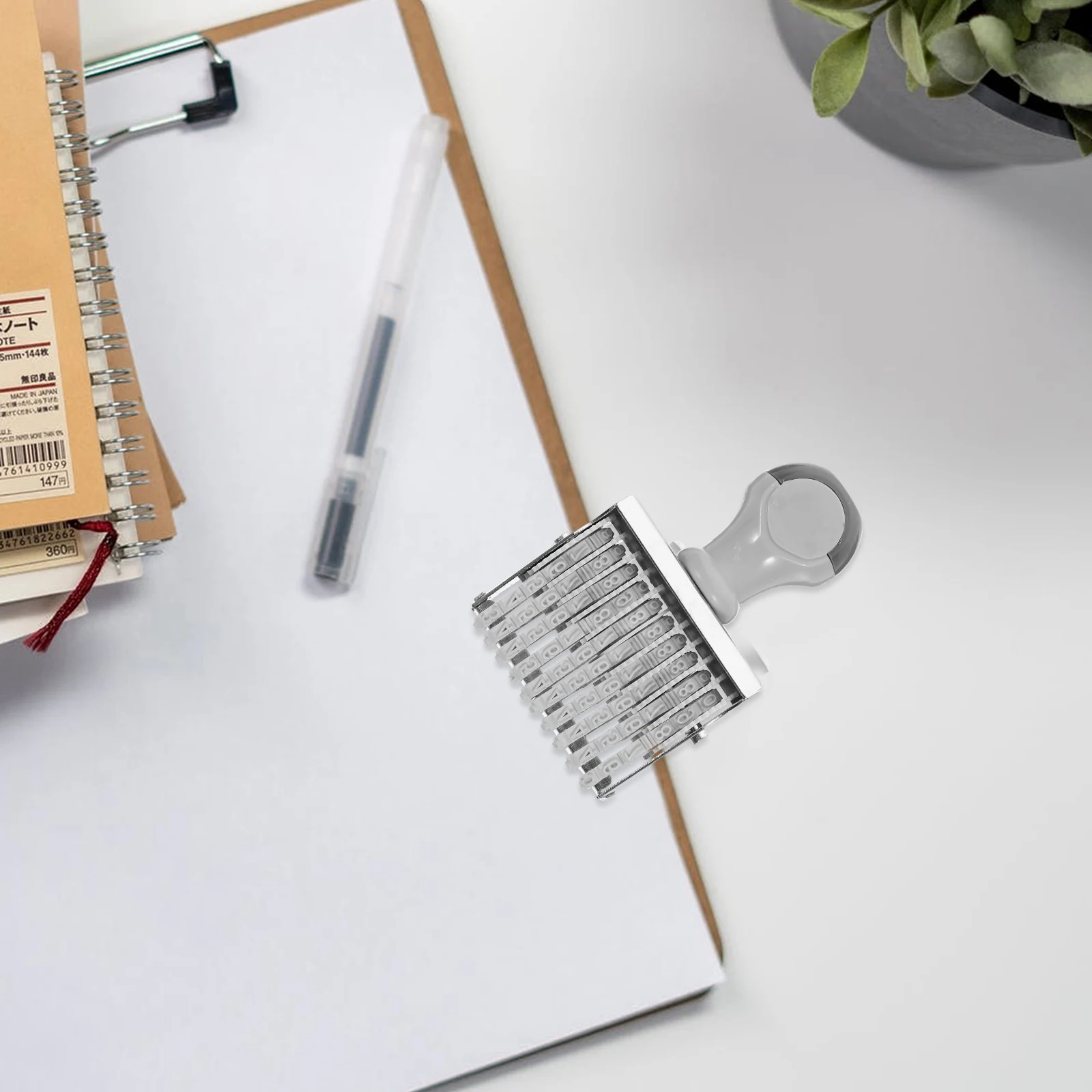 

Plastic Multi-use Number Rolling Stamp Lightweight Portable Handheld Office Supply Daily Use Stamp Engine for Labels