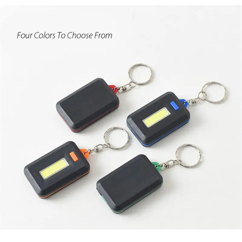 Night Light Keychain COB LED Flashlight Key Ring Outdoor Sports Portable Emergency Light Camping Hiking Light Lamp Key Chains