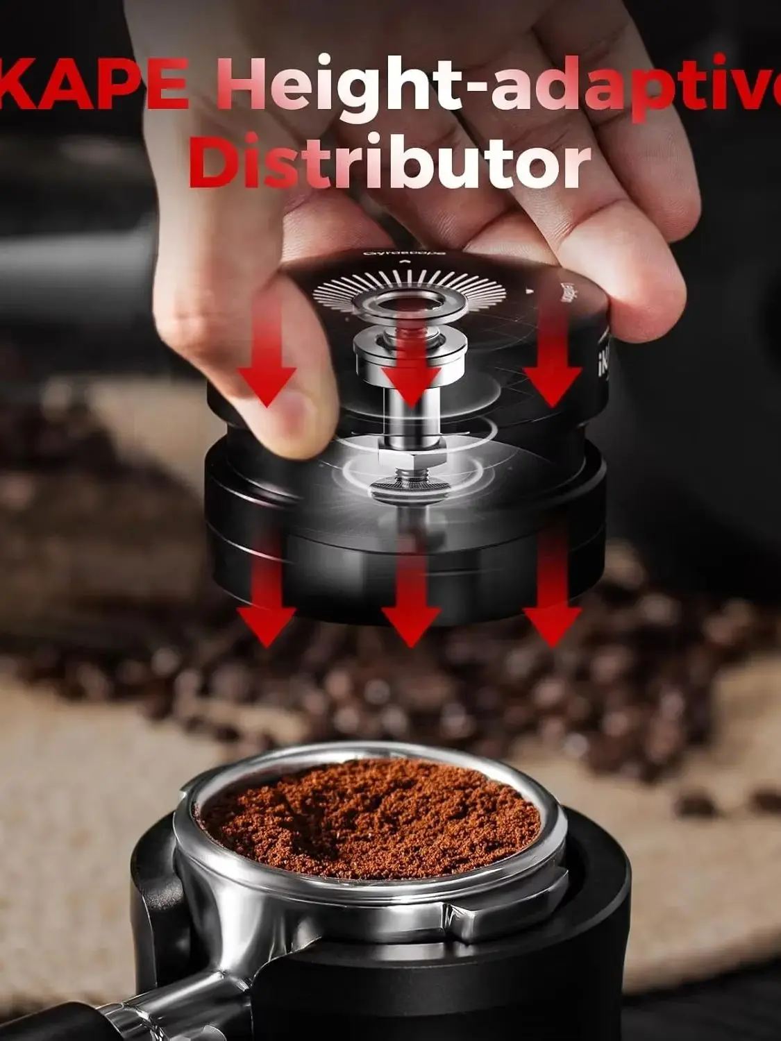 IKAPE Doppellager-Espresso-Verteiler 51mm 54mm 58mm für Kaffeezubehör Kaffee-Nivellierer Breville Barista-Zubehör