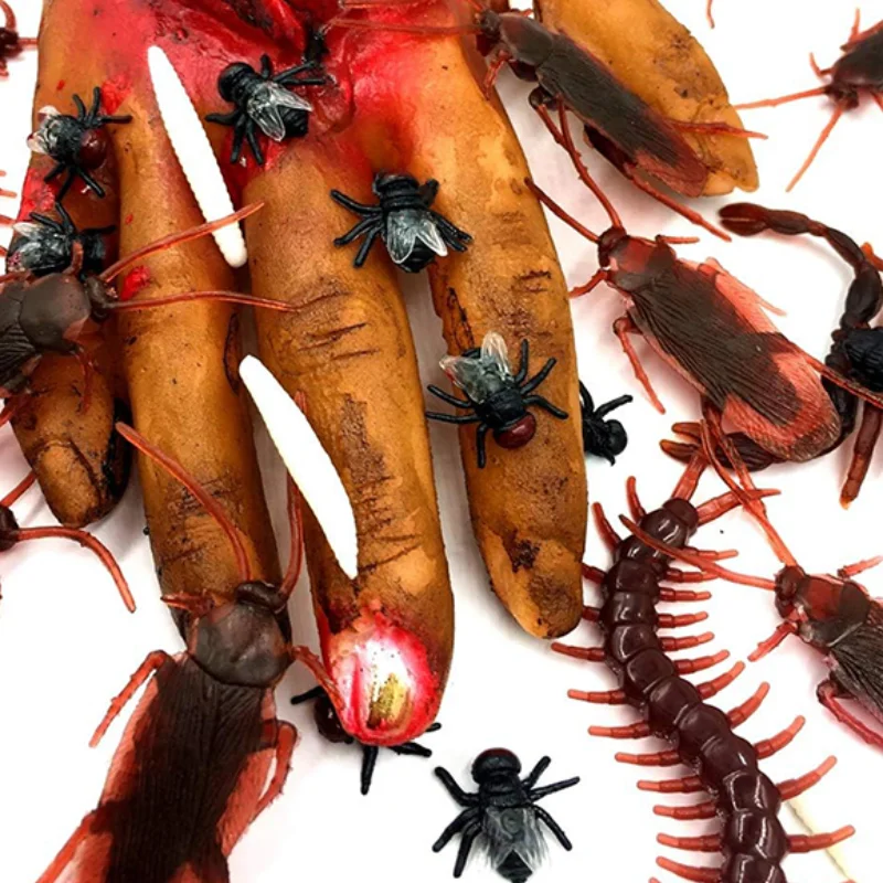 шт. Хэллоуин моделирование ошибка таракан паук многоножка скорпион пластик розыгрыш ошибка забавные Хэллоуин DIY украшения