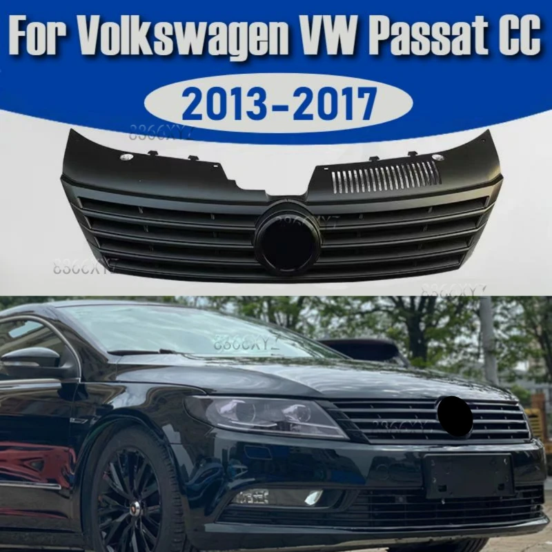

Для Volkswagen VW Passat CC 2013-2017 центральная решетка переднего бампера медовая сетка решетки радиатора автомобильные аксессуары