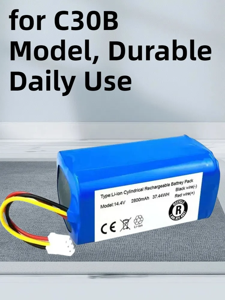 

For14.4V 2800mAh Battery with Lithium Cell for Lirctroux C30B Robot Vacuum Cleaner,Perfect Fit for C30B Model, Durable Daily Use