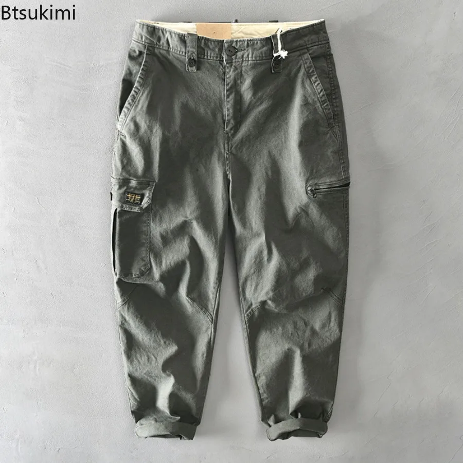 2025 Autumn Winter Men's Cotton Cargo Pants Fashion Multi Pocket Design Casual Baggy Pants Man Joggers Pants Harajuku Streetwear