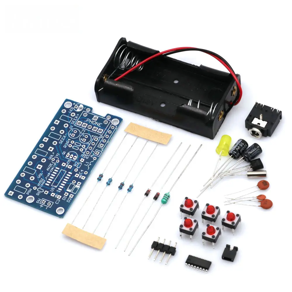 DIY Electronic Kits Wireless Stereo FM Radio Receiver Module PCB 76MHz-108MHz DC 1.8V-3.6V