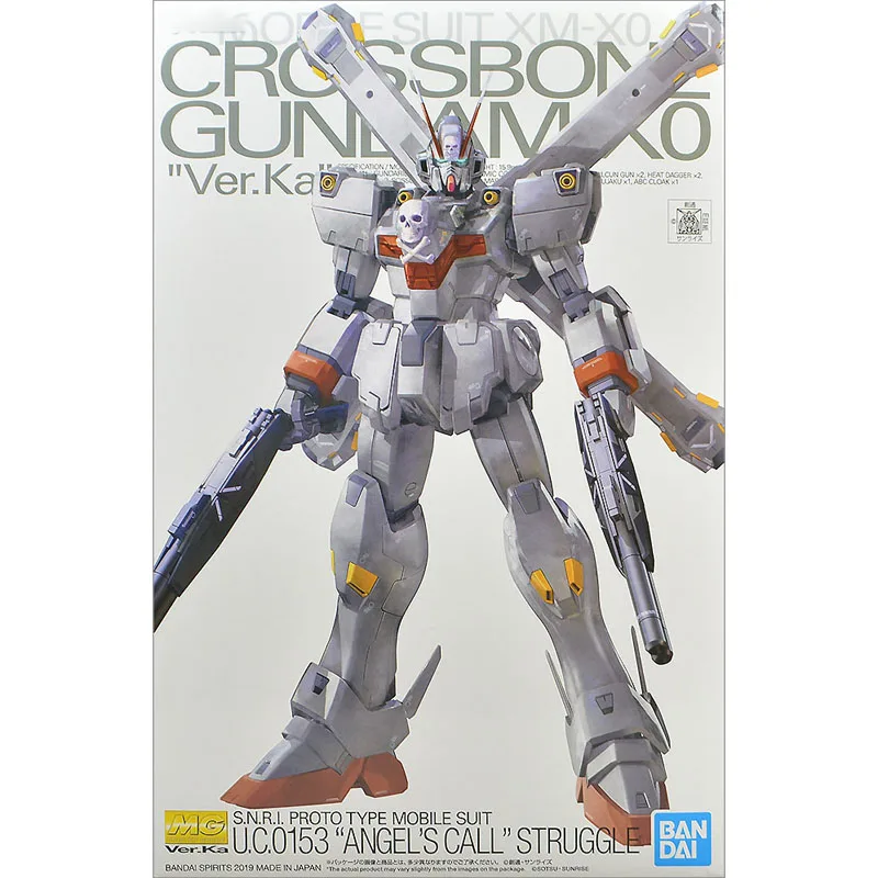 Bandai ต้นฉบับ MG ออนไลน์พิเศษ: Crossbone Gundam X-0 XM-X0 1/100 อะนิเมะ Action Figure ประกอบของเล่นของขวัญสําหรับเด็ก