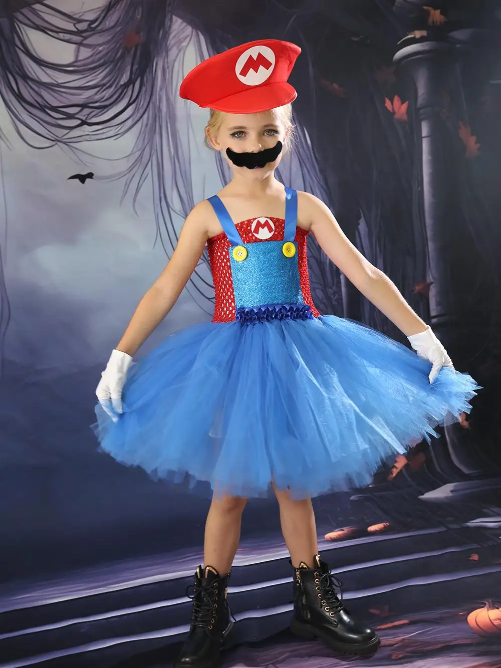 أزياء Princ Dr للأطفال التأثيرية للفتيات ملابس Super loween Role-plang مادة البولي يوريثان