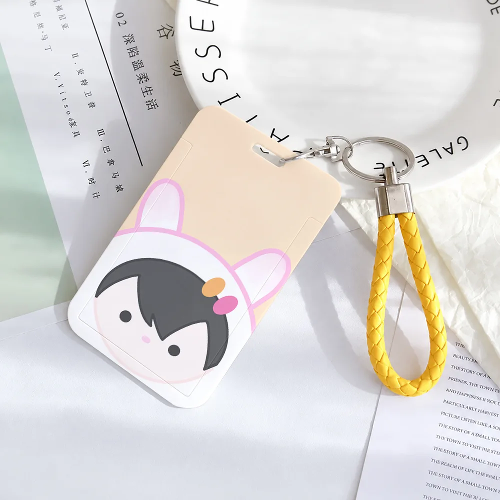 Hot Sale GMMTV Cartoon Cute Cards Holder Keychain Students ID BUS Cards Sleeve Keyring Pendant Bag Accessories Fans Gift