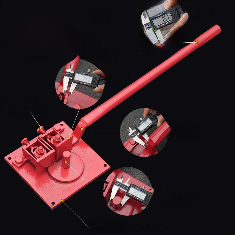 Manual Small Steel Rebar Bending Machine Flat Wire Bending Tool Multi-Function Hand Operated Iron Wire Former T-Shirt Men's C... view 3