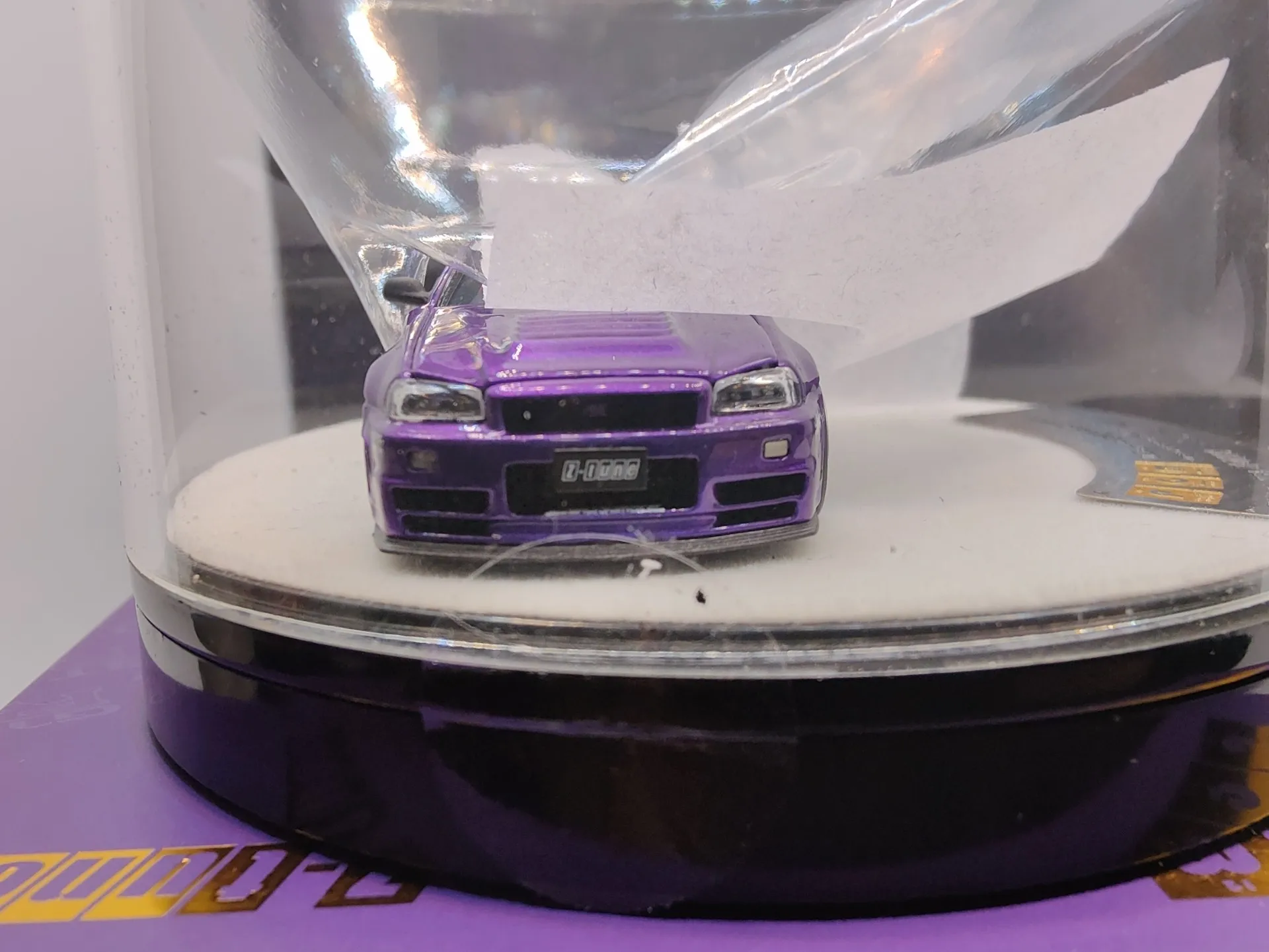 PGM 1:64 GTR R34 Z-tune 2025 HEC Candy Purple Simulation Limited Edition All Open Alloy Metal Static Car Model Toy Gift