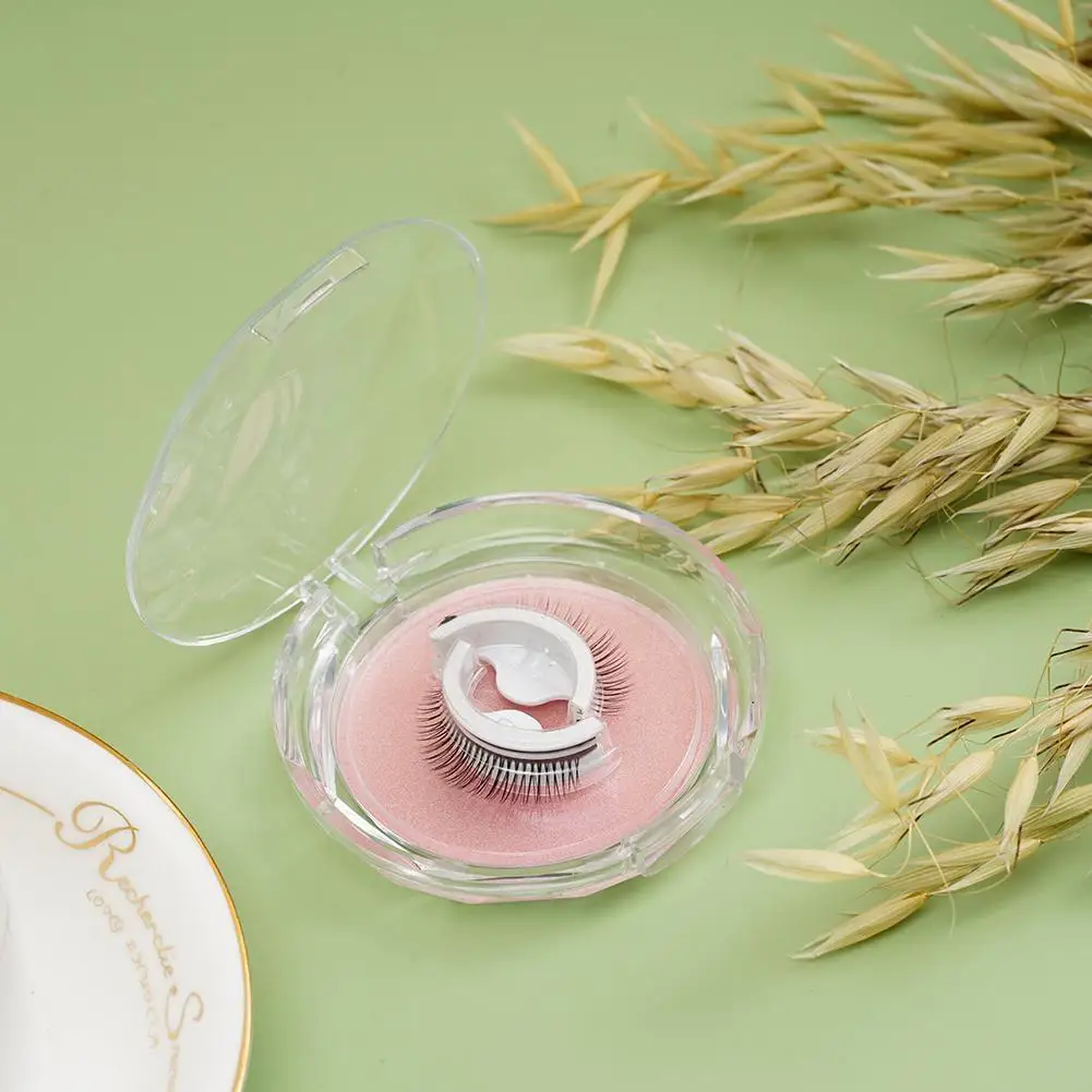 1 Paar wiederverwendbare selbstklebende falsche Wimpern, Vollstreifen-Wimpern, kleberfrei, 3 Sekunden zum Tragen von Wimpernverlängerung, Schönheitszubehör