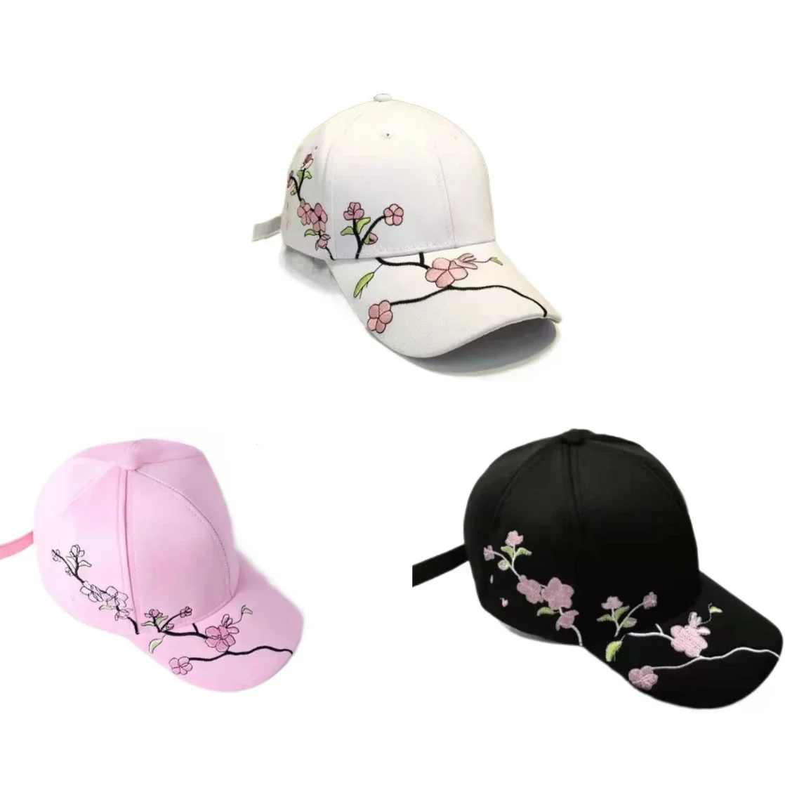 

Dad Hat Plum Embroidered Baseball Caps Adjustable Sun Protection Snapback Cap For Women Men Summer Outdoor Travel Sports Hiking