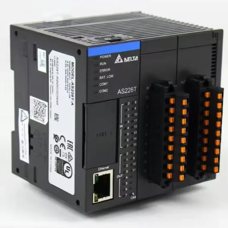 AS218RXA AS228RXA AS228R PLC CPU 24V DC 8DI 6DO 2AI 2AO Programmable Relay Output CANopen Ethernet IP Modbus TCP