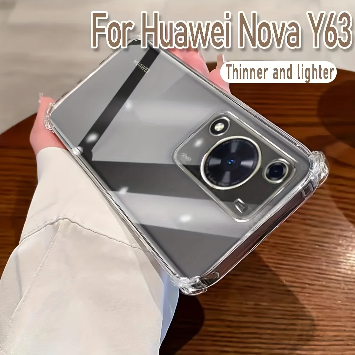 Transparent Phone Case For Huawei Nova Y63 Soft Silicone Back Cover For Huawei Nova Y72 Clear Case