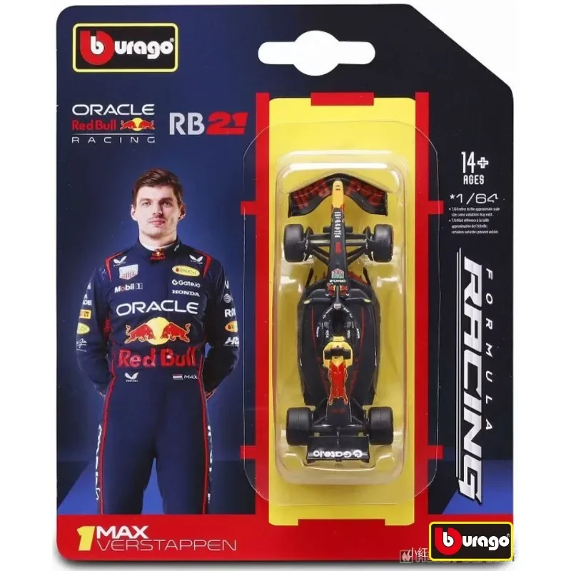 

New Bburago 1:64 F1 2025 RB21 MCL39 SF25 W16E 2025 Max Verstappen Alloy Diecast Car Model Collectible