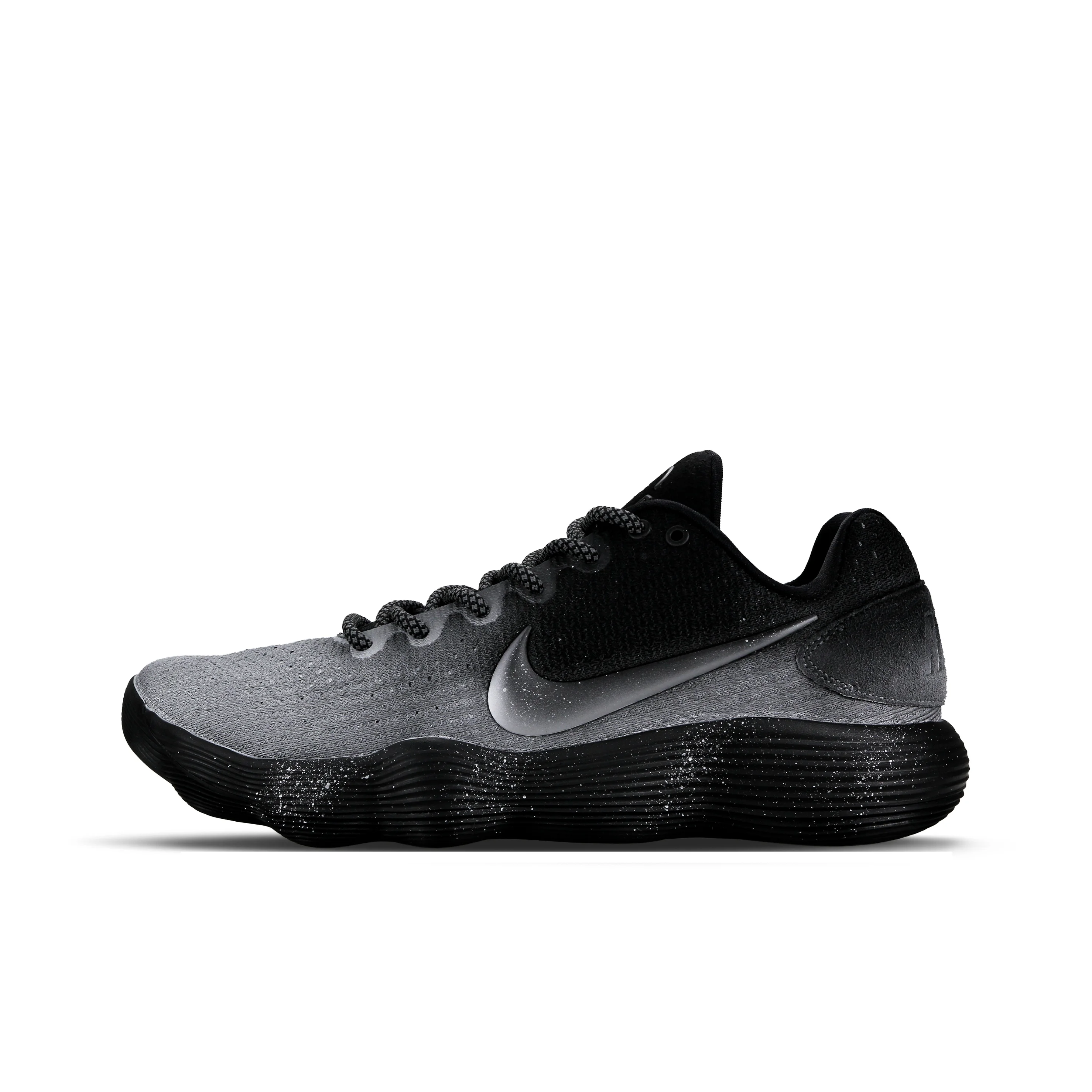 Nike Hyperdunk 2017 Abrasion Resistant Low top Full Length React Basketball Shoes Unisex Black Silver IH0634-070(Team333-)