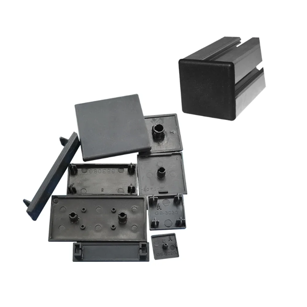 1-20Pcs Black End Cap ABS Plastic Cover Plate Endcap For EU Aluminum Profile 2020 2040 3030 3060 3030R 4040 4080 4040-160160