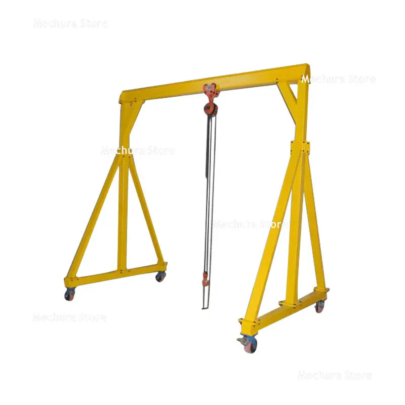 Custom Simple Small Mobile Gantry Crane Frame Hand-push Lifting Gantry Frame Type Traveling Overhead Crane Detachable JT40
