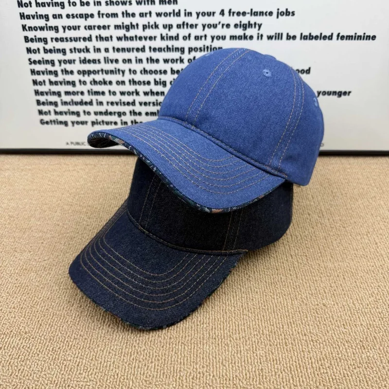 New vintage denim baseball cap for women, best-selling on Amazon, versatile and stylish sun-shading cap