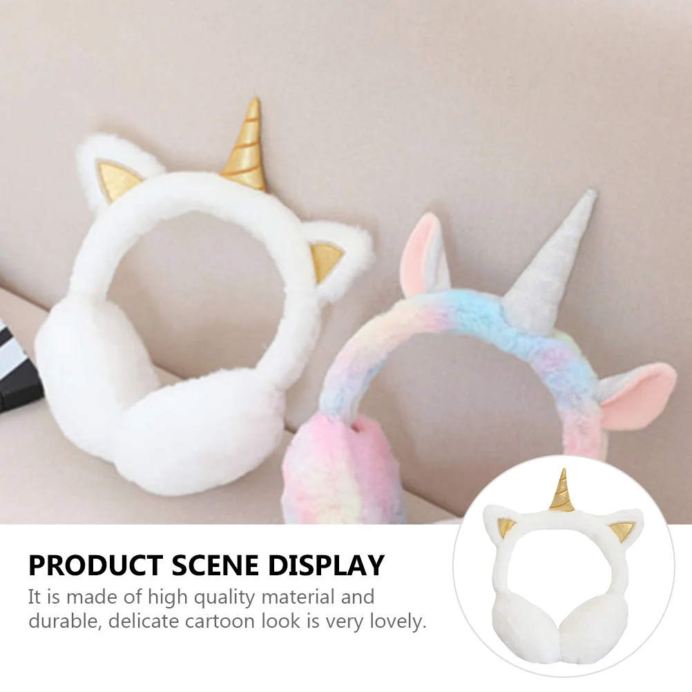 

1pc Unicorn Muffs Warm Winter Earmuff Cold Proof Ear Warmer Cute Design Soft Ear Cover For Women Fashion Accessory