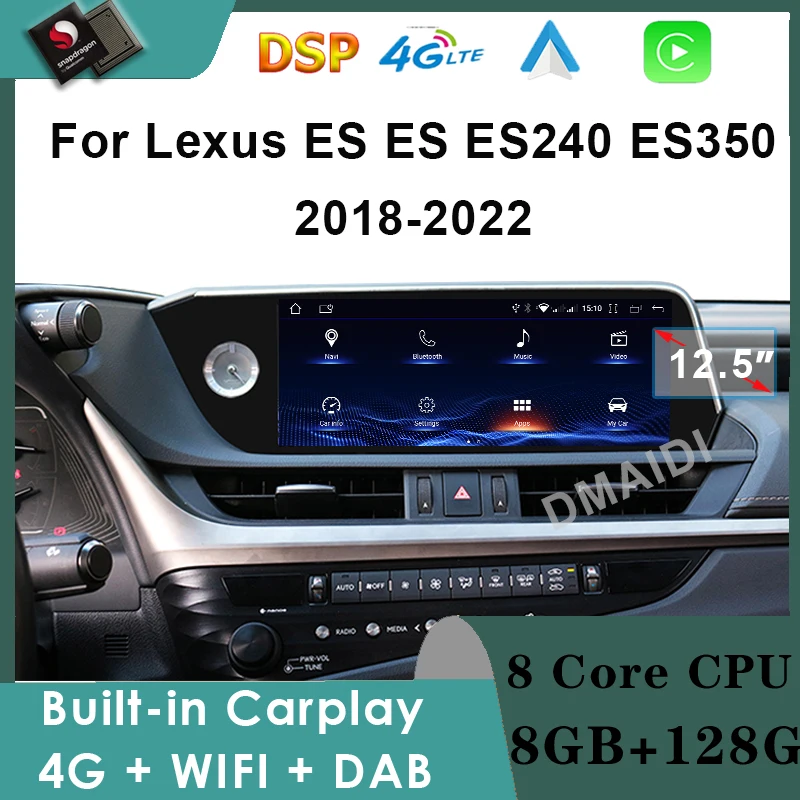 

Мультимедийный плеер для Lexus ES200, ES250, ES350, ES300H, 2018-2022, Android 12, автомобильное радио, GPS-навигация, Авторадио для CarPlay, видео, 4G, BT